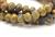 Bead, Crystal, Faceted Rondelle, 10MM X 12MM, Matte, Gray, Gold Metallic