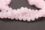 Bead, Crystal, Rondelle, Faceted, 6MM X 8MM, Pink Pastel