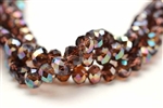 Bead, Crystal, Faceted, Rondelle, 6MM X 8MM, Root Beer AB