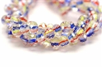 Bead, Crystal, Faceted, Rondelle, 6MM X 8MM, Striped, Multi Color