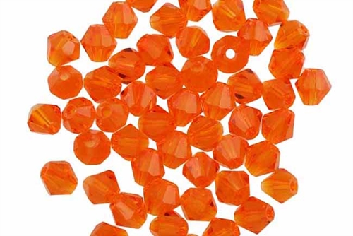 Bead, Crystal, Bicone, Faceted, 4MM, Fire Opal