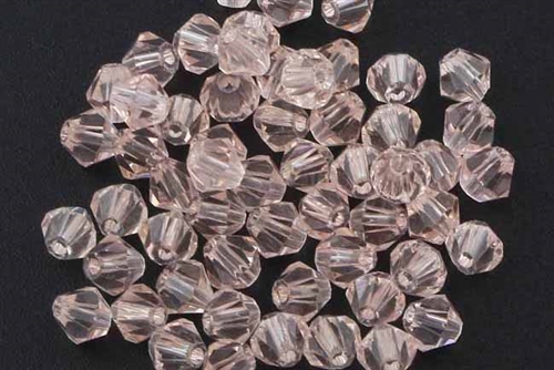 Bead, Crystal, Bicone, Faceted, 4MM, Light Peach