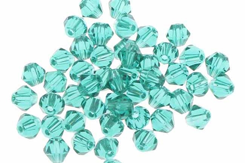 Bead, Crystal, Bicone, Faceted, 4MM, Teal