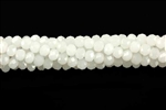 Bead, Crystal, 3MM X 4MM, Rondelle, White Pastel