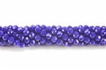 Bead, Crystal, 3MM X 4MM, Rondelle, Dark Blue