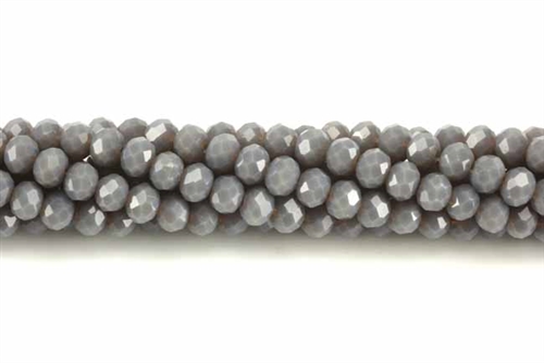 Bead, Crystal, 3MM X 4MM, Rondelle, Gray