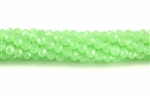 Bead, Crystal, 3MM X 4MM, Rondelle, Light Green Pastel