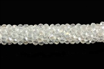 Bead, Crystal, 3MM X 4MM, Rondelle, Crystal AB