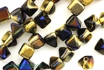 6MM Pyramid Shaped Czech Beads 2 Hole / California Blue