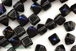 6MM Pyramid Shaped Czech Beads 2 Hole / California Blue