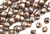 8MM X 8MM Mushroom Button Czech Beads / Granite Galaxy Gold