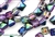 8MM Pyramid Shaped Czech Beads, 2 Hole / Magic Blueberry