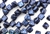 6MM Pyramid Shaped Czech Beads 2 Hole / Van Gogh Blue