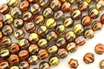 6MM Melon Shaped Czech Beads / California Gold Rush