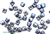 6/0 Cubix 4MM Czech Beads / Granite Galaxy Lapis