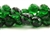 14MM Round Czech Fire Polish / Green Emerald