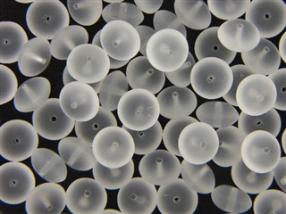 Crystal Clear Matte Finish Czech Bead / Rondelle 6MM X 11MM
