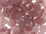 Purple Matte Finish Czech Bead / Flat Oval 16MM X 11MM