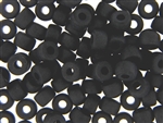 Czech Crow Beads / 6MM X 9MM Matte Jet