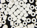 Czech Crow Beads / 6MM X 9MM White