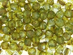 Green Czech Bead / Round Table Cut 8MM