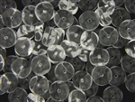 Vintage Crystal Clear Czech Bead / Waffled Disc 4MM X 10MM