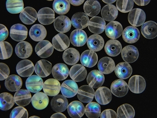 Crystal Clear Czech Bead / Round AB 8MM