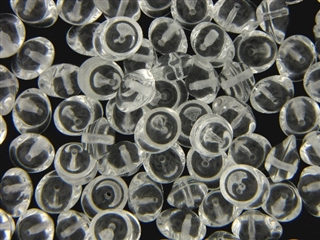 Vintage Crystal Clear Czech Bead / 7MM X 11MM