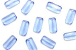 Bead, Czech, Glass, Rectangle, 16MM, Aqua Blue