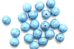 Bead, Czech, Glass, Round, Vintage, Picasso Finish, 10MM, Blue