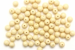 Bead, Czech, Glass, Round, Druk, 6MM, Light Beige