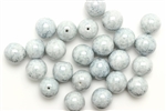 Bead, Czech, Round, Glass, Vintage, 10MM, Gray Picasso