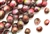 Bead, Mushroom Button, Czech Beads, 9MM X 8MM, Etched Magic Raspberry