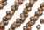 Bead, Mushroom Button, Czech Beads, 7MM, Coral Metallic Picasso