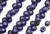 Bead, Mushroom Button, Czech Beads, 7MM, Purple Iris