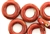Red Earth Tone Porcelain Beads / Large Ring