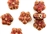 Red Earth Tone Porcelain Beads / Small Flower