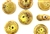 Mustard Yellow Earth Tone Porcelain Beads / Coin