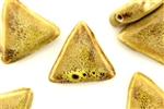 Mustard Yellow Earth Tone Porcelain Beads / Flat Triangle