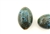 Turquoise Blue Earth Tone Porcelain Beads / Large Egg