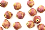 Pink Earth Tone Porcelain Beads / Bicone