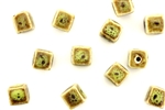Light Green Earth Tone Porcelain Beads / Small Cube