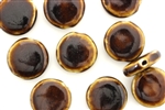 Chocolate Brown Earth Tone Porcelain Beads / Coin