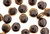 Chocolate Brown Earth Tone Porcelain Beads / Small Coin