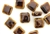 Chocolate Brown Earth Tone Porcelain Beads / Flat Square