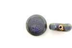 Purple Earth Tone Porcelain Beads / Coin