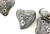 Grey Earth Tone Porcelain Beads / Heart