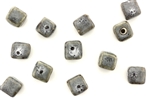 Grey Earth Tone Porcelain Beads / Small Cube