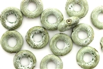 Sage Green Earth Tone Porcelain Beads / Small Ring