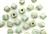 Sage Green Earth Tone Porcelain Beads / Small Cube